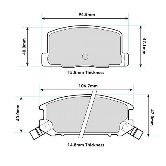 PBS ProRace Performance Brake Pads (REAR) - Toyota MR2 W20 MK2/W30 MK3