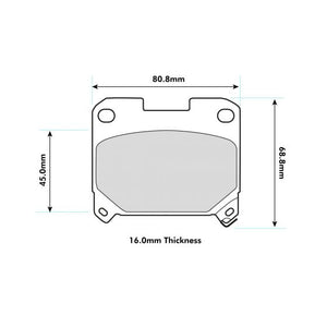 PBS ProTrack Performance Brake Pads (REAR) - Toyota Supra JZA80