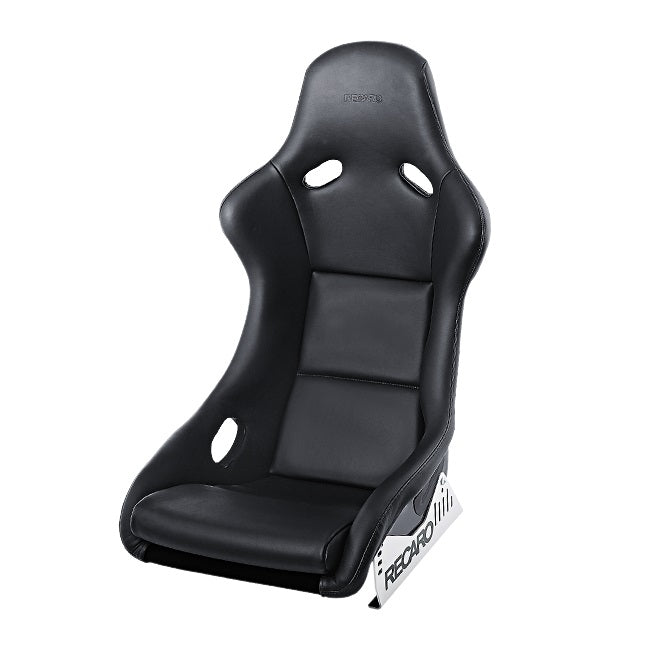 RECARO Pole Position ABE Fibreglass Fixed Bucket Seat - Black Leather