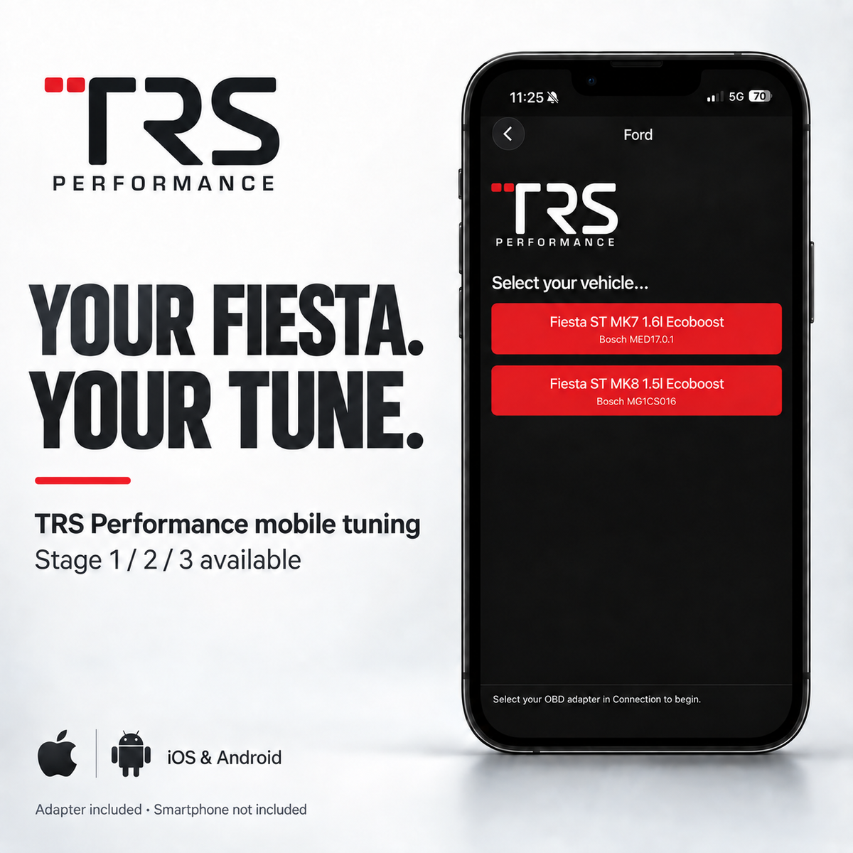 TRS Performance Phone App Tuning Kit – Ford Fiesta ST MK7 1.6 EcoBoost
