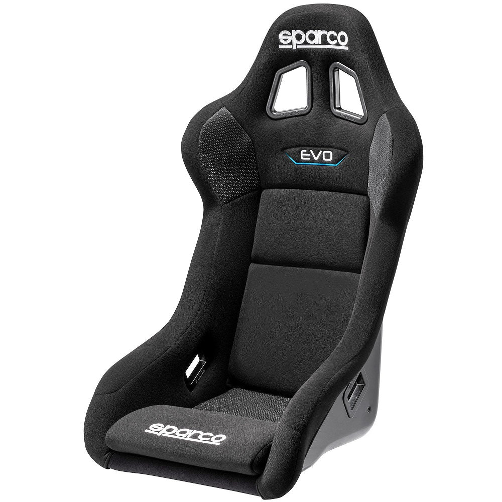 Sparco EVO QRT Fibreglass Fixed Bucket Seat (FIA Approved) - Black Cloth