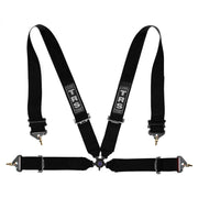 TRS Magnum 4 Point Clip In Harness (FIA Approved) - Black
