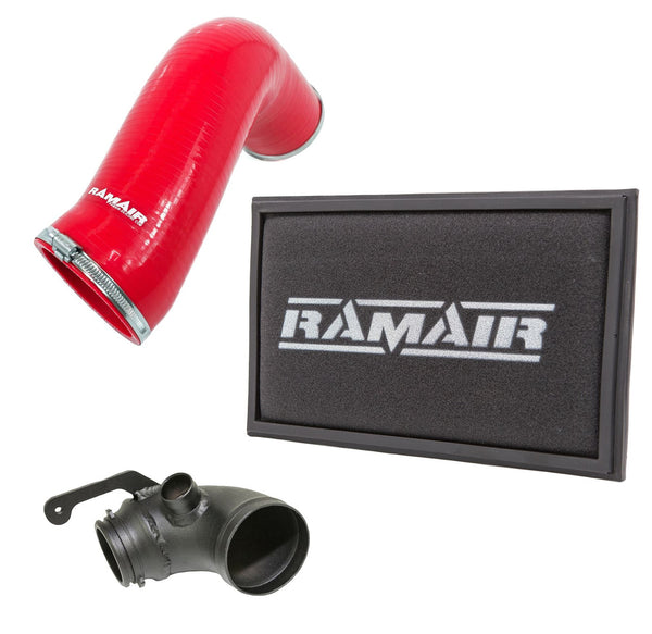 RamAir Panel Air Filter Intake Pipe Air Hose & Turbo Elbow (Red) - Audi S3 8V-TTS 8S-SEAT Leon Cupra 5F-VW Golf GTI-R MK7