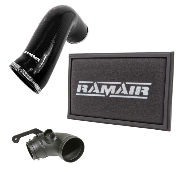 RamAir Panel Air Filter Intake Pipe Air Hose & Turbo Elbow (Black) - Audi S3 8V-TTS 8S-SEAT Leon Cupra 5F-VW Golf GTI-R MK7